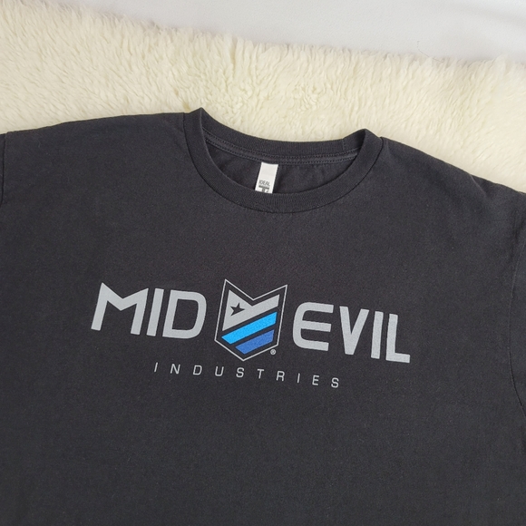 NOT FOR SALE Mid-Evil Industries Graphic Short Sleeve Mens T-Shirt Sz L - Picture 2 of 8